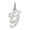 Sterling Silver Small Script Initial Letter G Charm Jewerly 16mm x 10mm